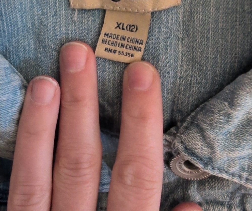 Squeeze Light Blue Jean Jacket with Floral Embroidery - Picture 2 of 5